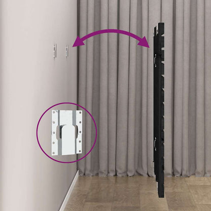 vidaXL Wand-Kopfteil Schwarz 186x3x91,5 cm Massivholz Kiefer