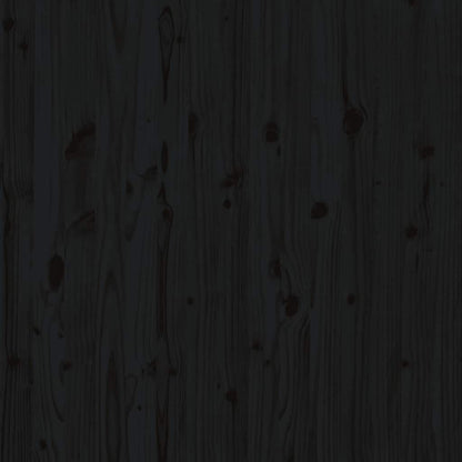 vidaXL Wand-Kopfteil Schwarz 186x3x91,5 cm Massivholz Kiefer