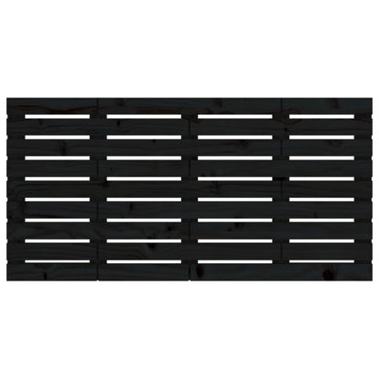 vidaXL Wand-Kopfteil Schwarz 126x3x63 cm Massivholz Kiefer