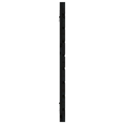 vidaXL Wand-Kopfteil Schwarz 126x3x63 cm Massivholz Kiefer