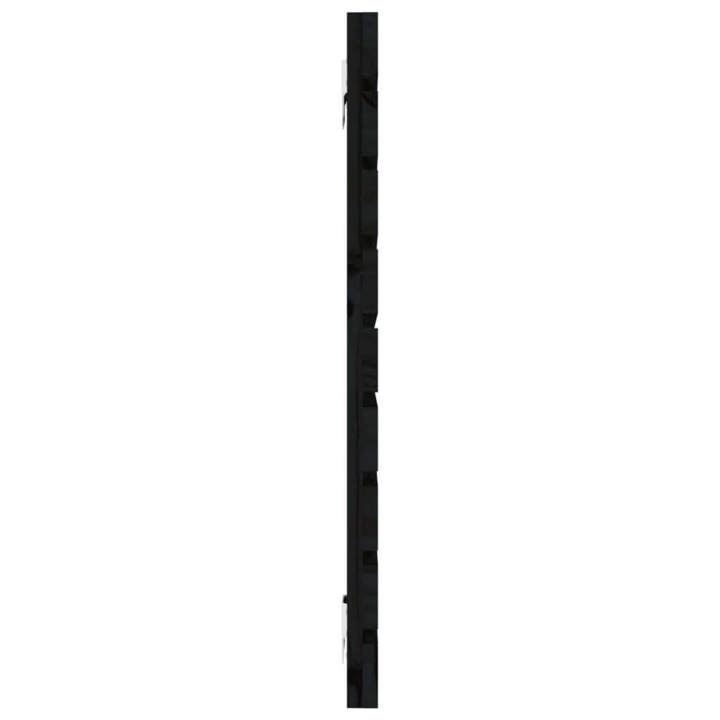 vidaXL Wand-Kopfteil Schwarz 126x3x63 cm Massivholz Kiefer