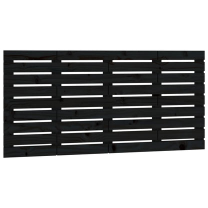 vidaXL Wand-Kopfteil Schwarz 156x3x63 cm Massivholz Kiefer