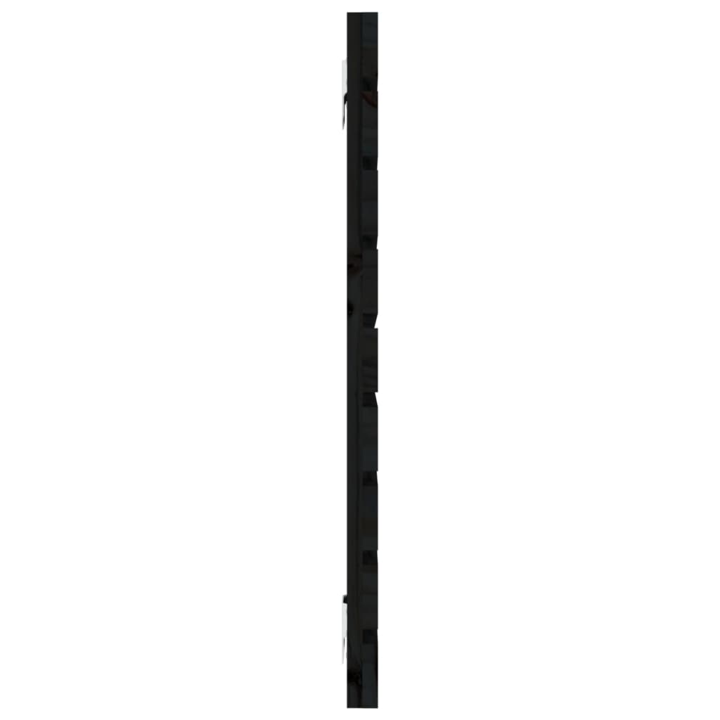 vidaXL Wand-Kopfteil Schwarz 156x3x63 cm Massivholz Kiefer