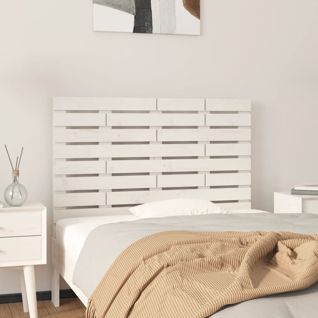 vidaXL Wand-Kopfteil Weiß 81x3x63 cm Massivholz Kiefer