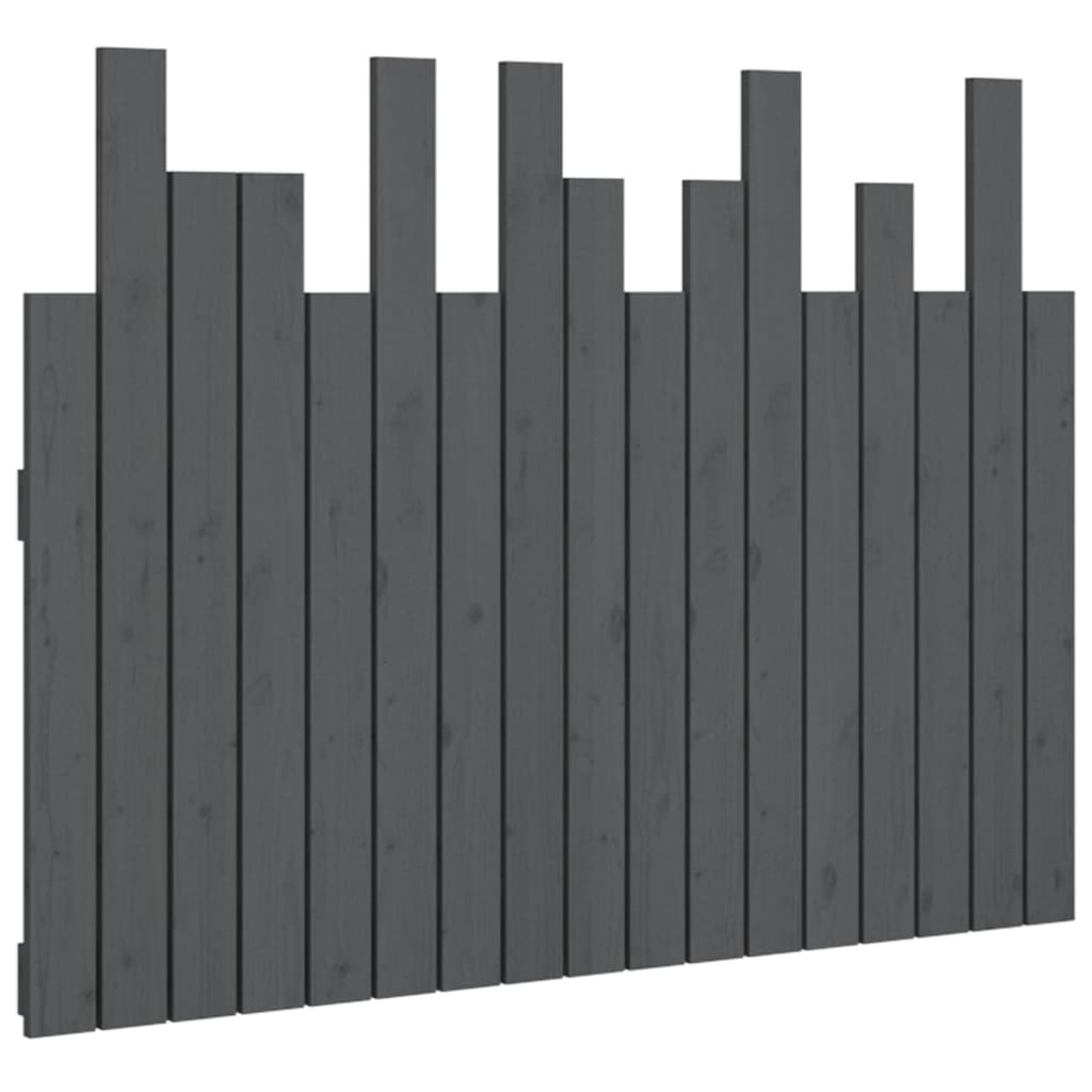 vidaXL Wand-Kopfteil Grau 108x3x80 cm Massivholz Kiefer