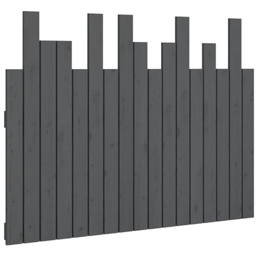 vidaXL Wand-Kopfteil Grau 108x3x80 cm Massivholz Kiefer