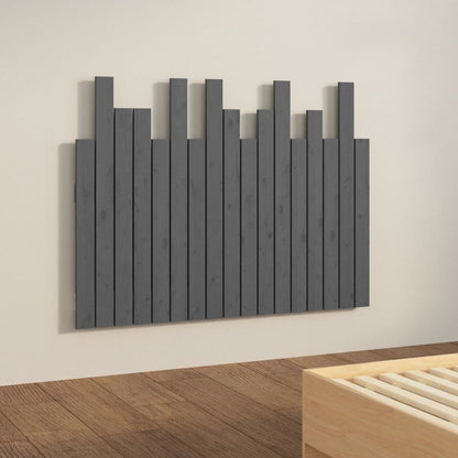 vidaXL Wand-Kopfteil Grau 108x3x80 cm Massivholz Kiefer