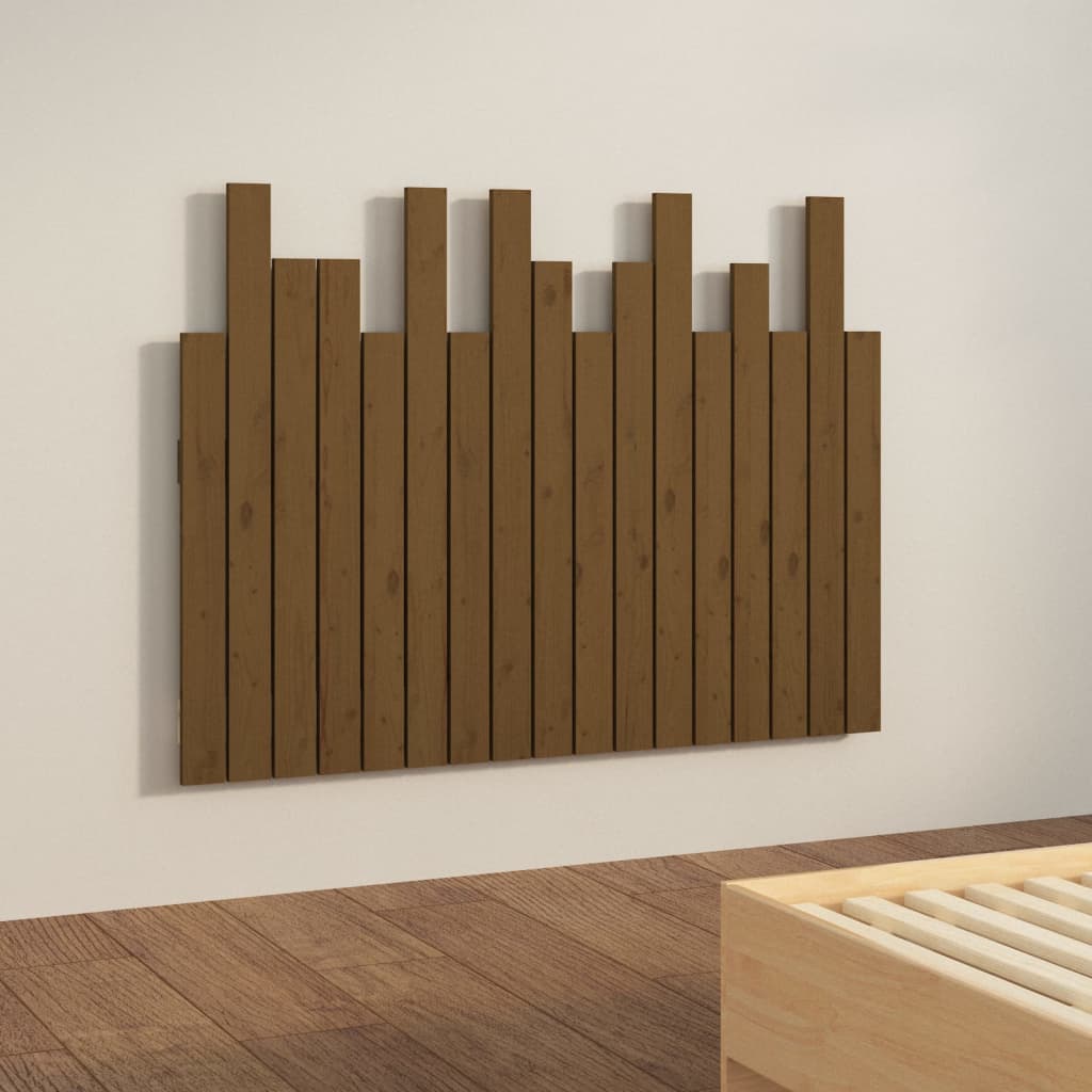 vidaXL Wand-Kopfteil Honigbraun 108x3x80 cm Massivholz Kiefer