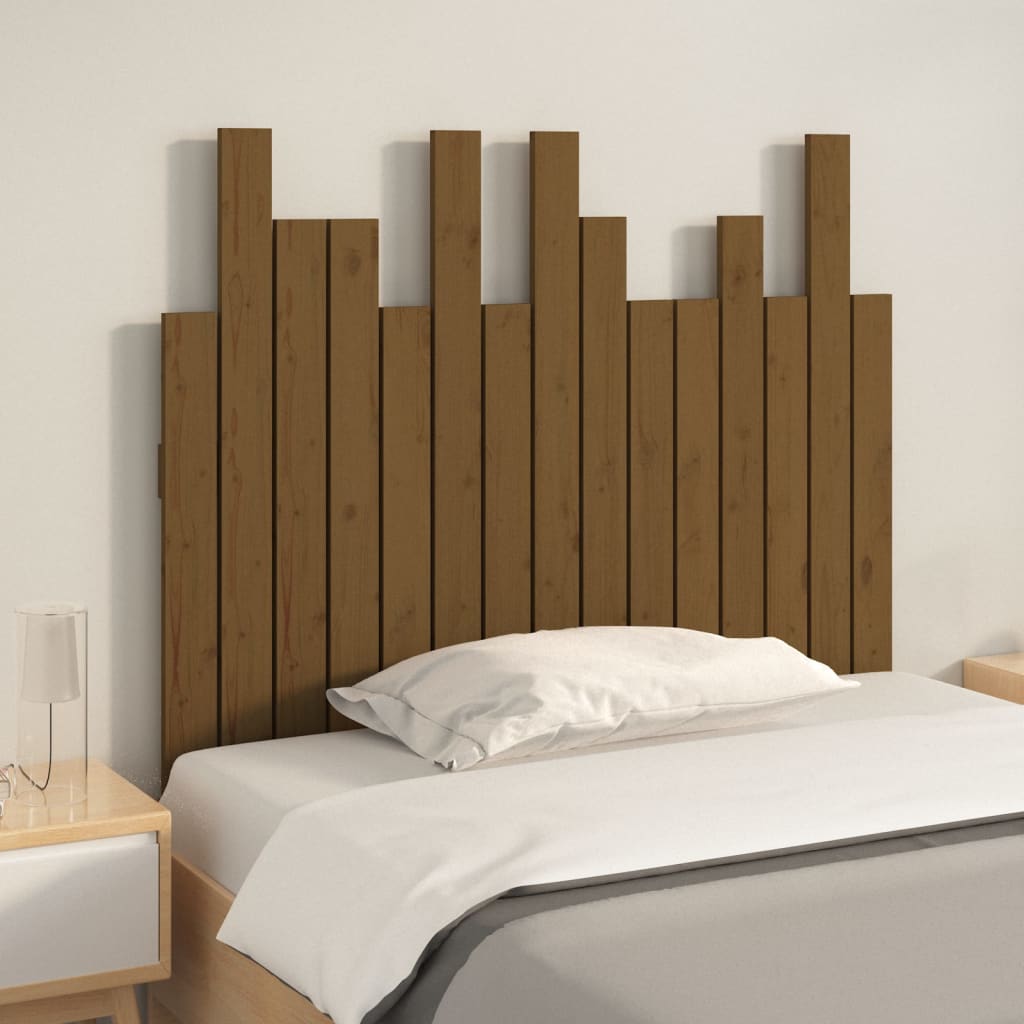 vidaXL Wand-Kopfteil Honigbraun 95,5x3x80 cm Massivholz Kiefer