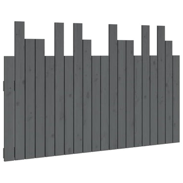 vidaXL Wand-Kopfteil Grau 127,5x3x80 cm Massivholz Kiefer