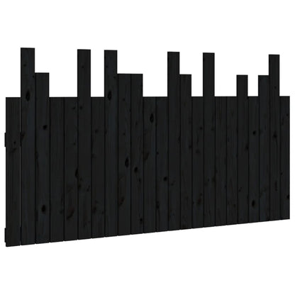 vidaXL Wand-Kopfteil Schwarz 146,5x3x80 cm Massivholz Kiefer