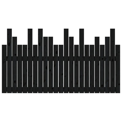 vidaXL Wand-Kopfteil Schwarz 146,5x3x80 cm Massivholz Kiefer