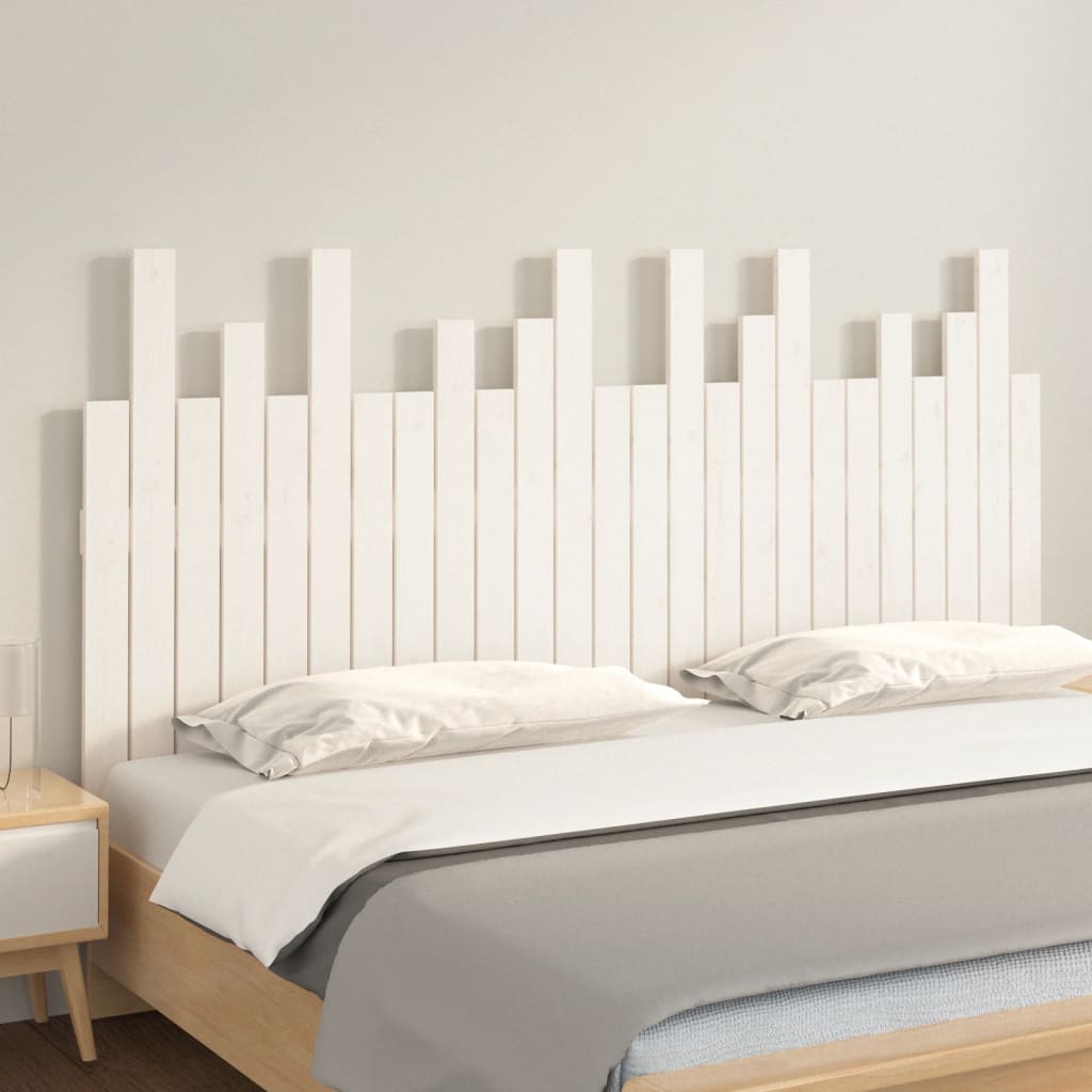 vidaXL Wand-Kopfteil Weiß 159,5x3x80 cm Massivholz Kiefer