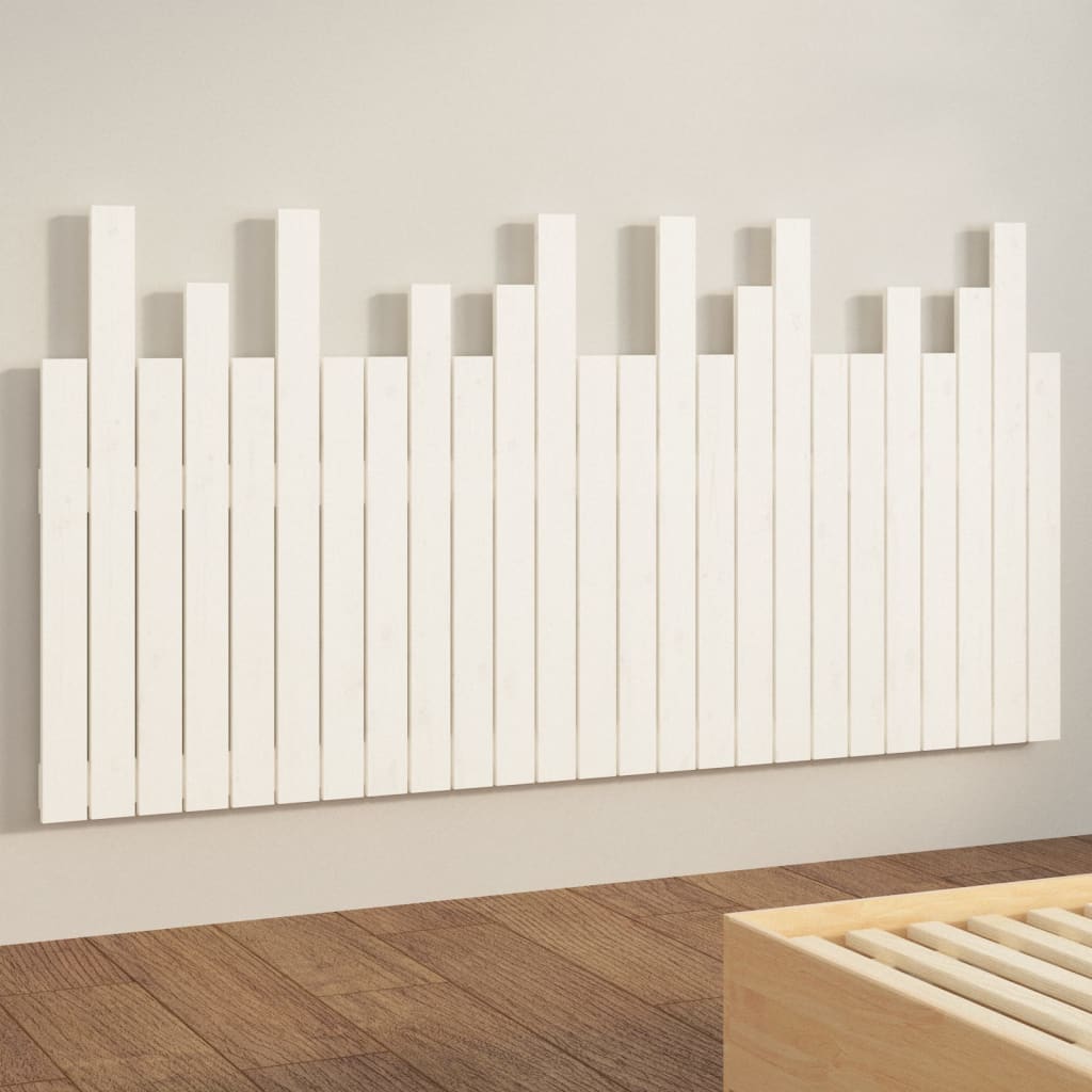 vidaXL Wand-Kopfteil Weiß 159,5x3x80 cm Massivholz Kiefer