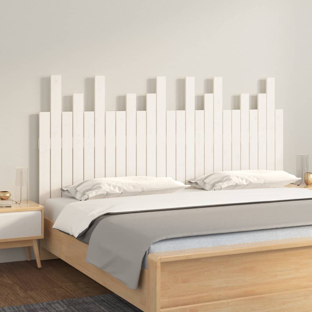 vidaXL Wand-Kopfteil Weiß 159,5x3x80 cm Massivholz Kiefer