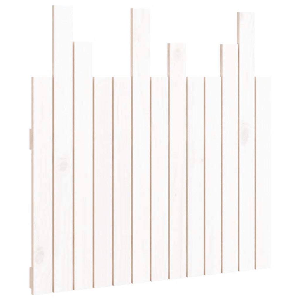 vidaXL Tête de lit murale Blanc 82,5x3x80 cm Bois de pin massif