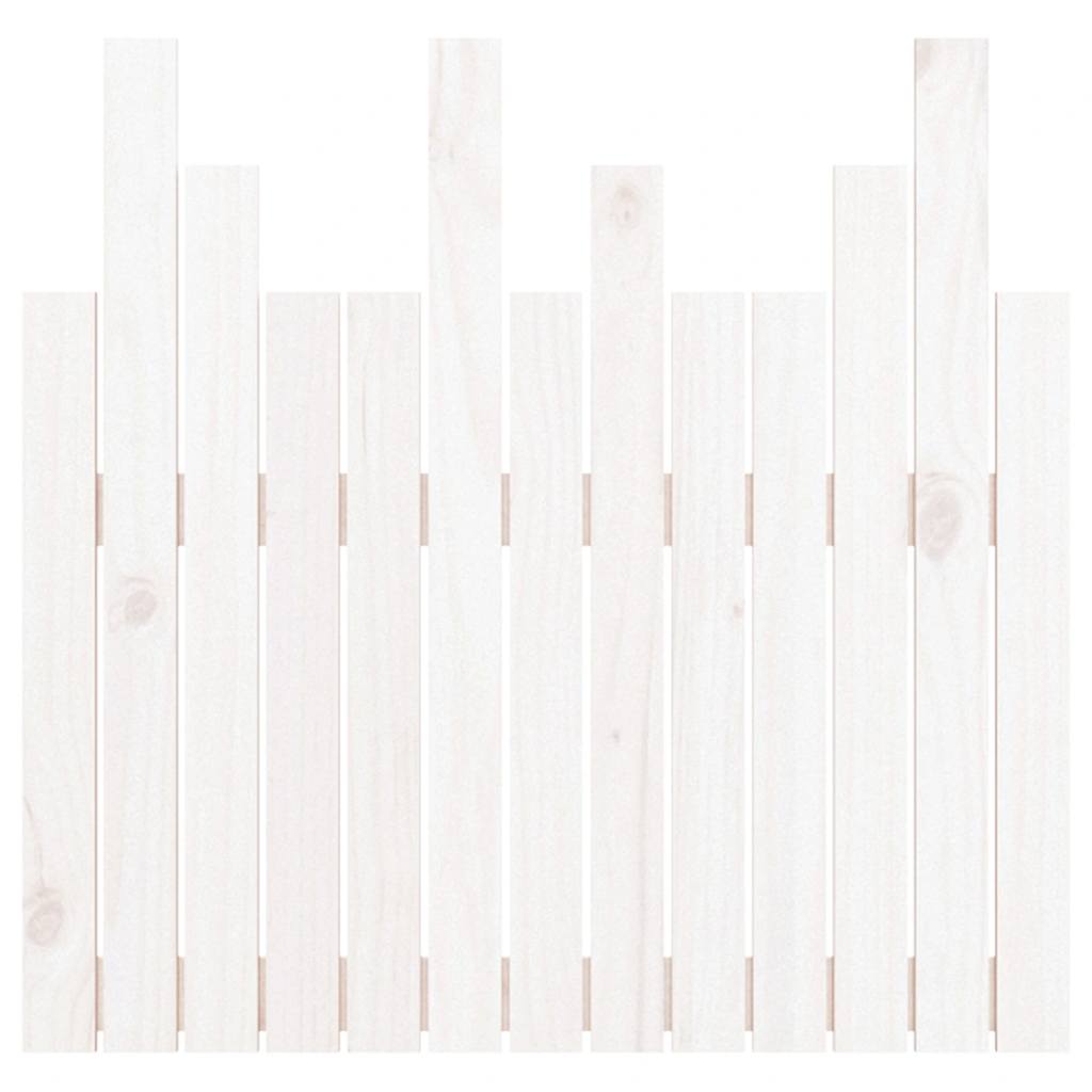 vidaXL Tête de lit murale Blanc 82,5x3x80 cm Bois de pin massif