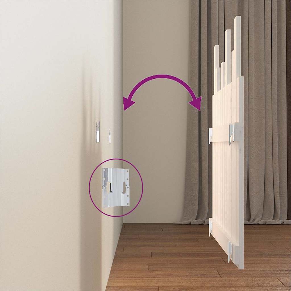 vidaXL Tête de lit murale Blanc 82,5x3x80 cm Bois de pin massif