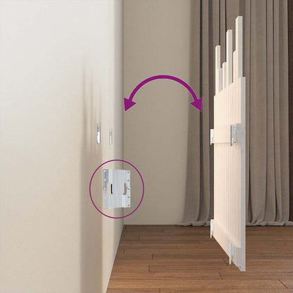 vidaXL Tête de lit murale Blanc 82,5x3x80 cm Bois de pin massif
