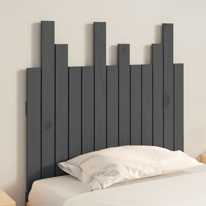 vidaXL Wand-Kopfteil Grau 82,5x3x80 cm Massivholz Kiefer