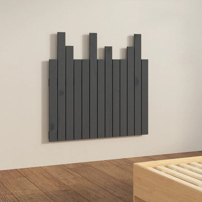 vidaXL Wand-Kopfteil Grau 82,5x3x80 cm Massivholz Kiefer