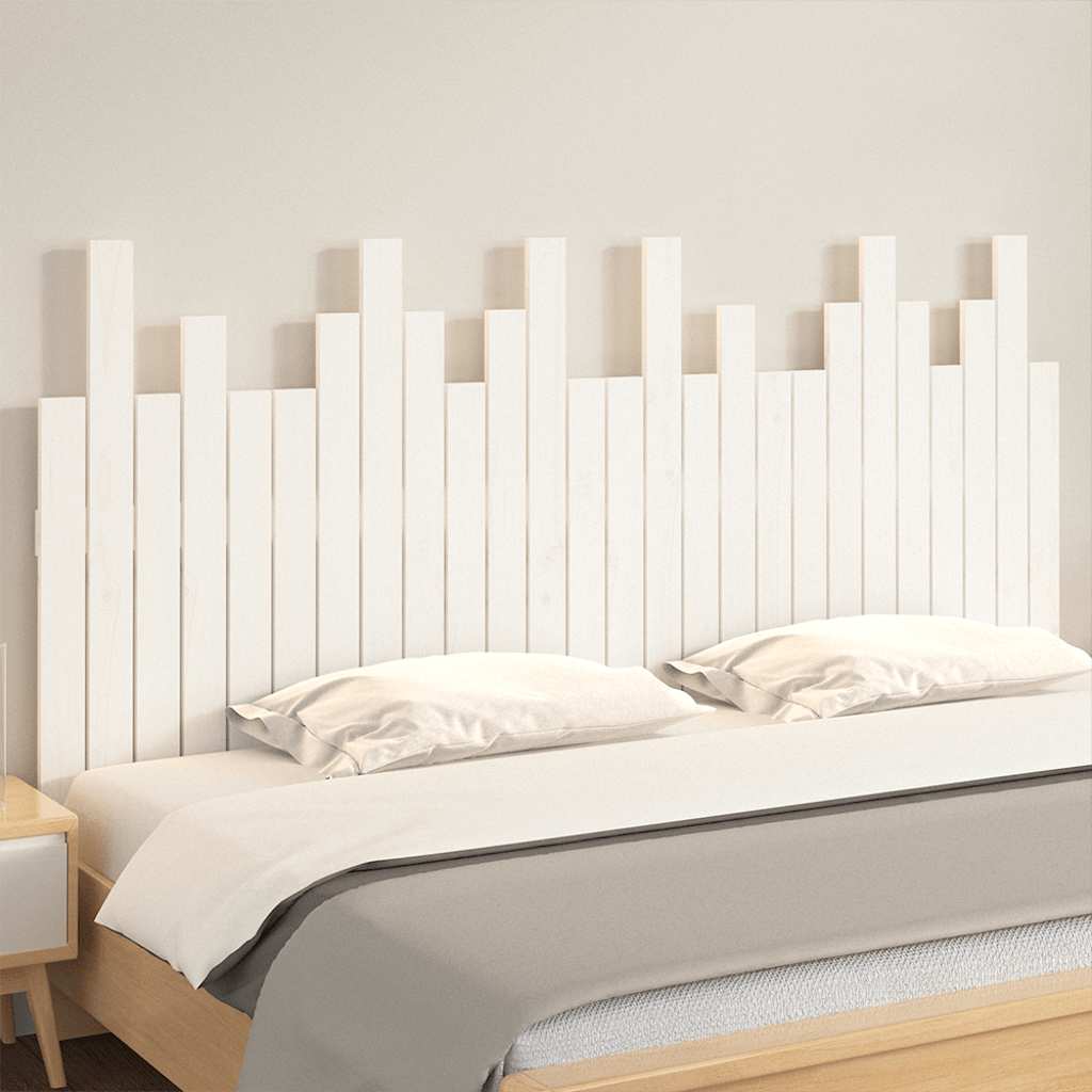 vidaXL Wand-Kopfteil Weiß 166x3x80 cm Massivholz Kiefer