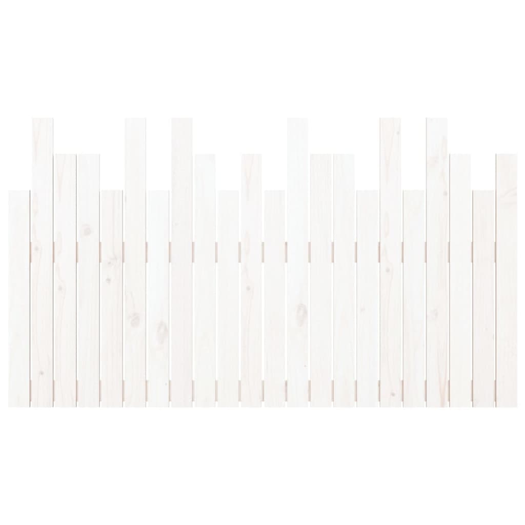 vidaXL Wand-Kopfteil Weiß 140x3x80 cm Massivholz Kiefer