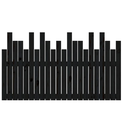 vidaXL Wand-Kopfteil Schwarz 140x3x80 cm Massivholz Kiefer