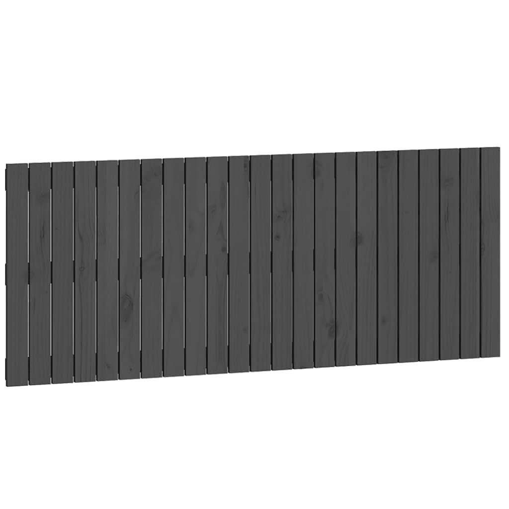 vidaXL Wand-Kopfteil Grau 147x3x60 cm Massivholz Kiefer
