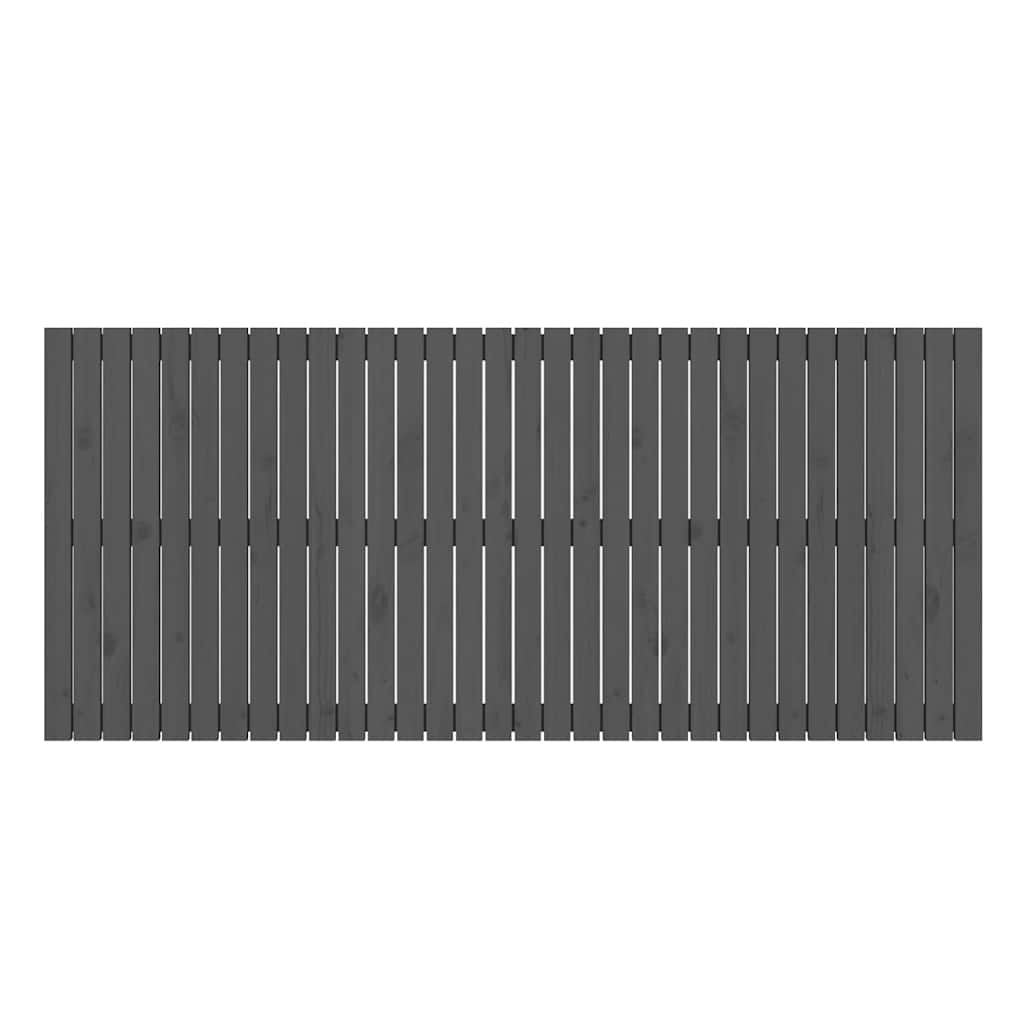 vidaXL Wand-Kopfteil Grau 204x3x90 cm Massivholz Kiefer