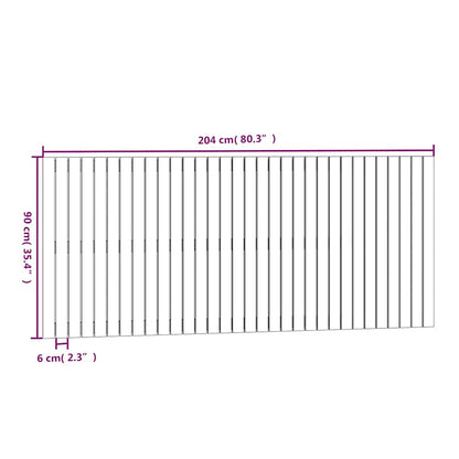 vidaXL Wand-Kopfteil Honigbraun 204x3x90 cm Massivholz Kiefer