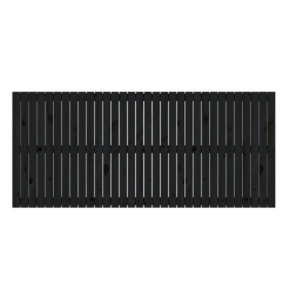 vidaXL Wand-Kopfteil Schwarz 204x3x90 cm Massivholz Kiefer