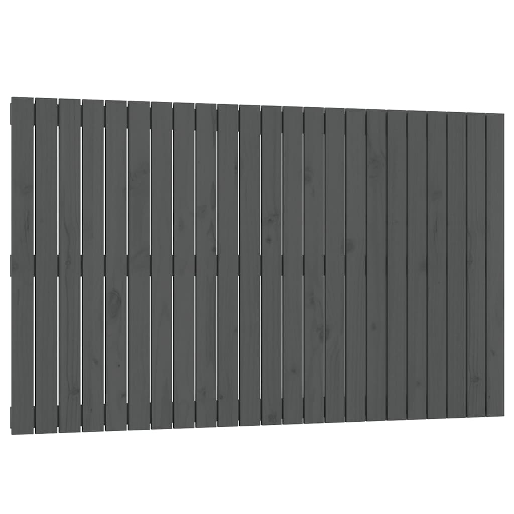 vidaXL Wand-Kopfteil Grau 147x3x90 cm Massivholz Kiefer