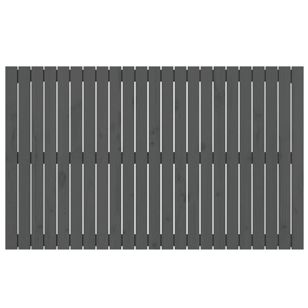 vidaXL Wand-Kopfteil Grau 147x3x90 cm Massivholz Kiefer