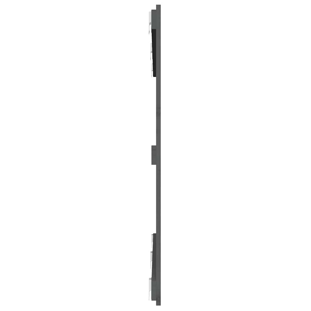 vidaXL Wand-Kopfteil Grau 147x3x90 cm Massivholz Kiefer