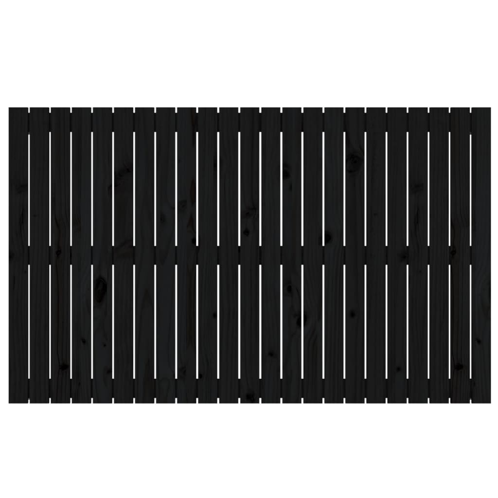 vidaXL Wand-Kopfteil Schwarz 147x3x90 cm Massivholz Kiefer