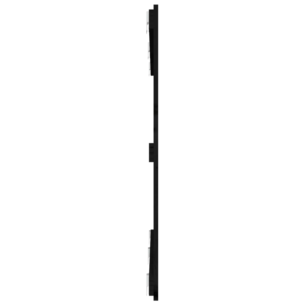 vidaXL Wand-Kopfteil Schwarz 147x3x90 cm Massivholz Kiefer