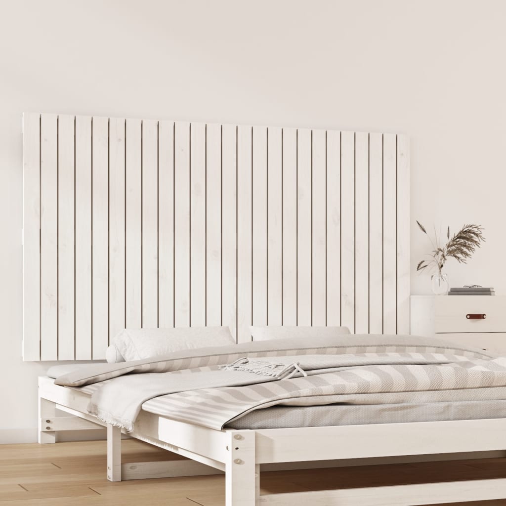 vidaXL Wand-Kopfteil Weiß 159,5x3x90 cm Massivholz Kiefer