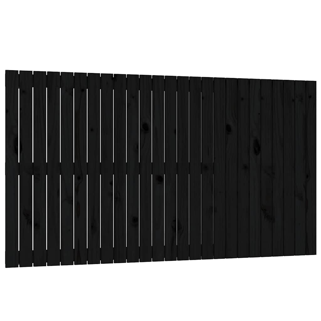 vidaXL Wand-Kopfteil Schwarz 159,5x3x90 cm Massivholz Kiefer