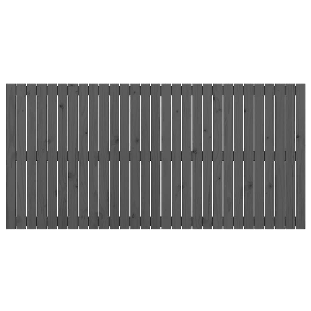 vidaXL Wand-Kopfteil Grau 185x3x90 cm Massivholz Kiefer