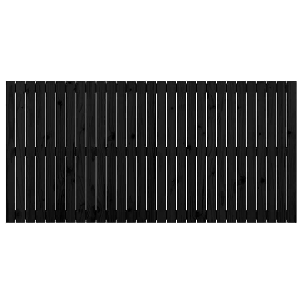 vidaXL Wand-Kopfteil Schwarz 185x3x90 cm Massivholz Kiefer