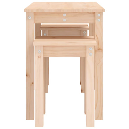 vidaXL Tables gigognes 3 pcs Bois de pin massif