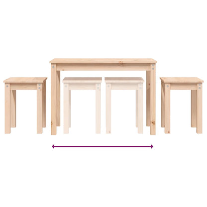 vidaXL Tables gigognes 3 pcs Bois de pin massif