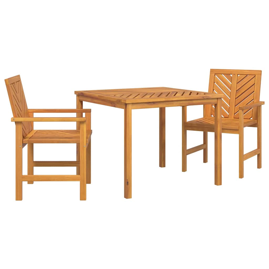vidaXL Garten Essgruppe 3 pcs Braun Massivholz Akazie
