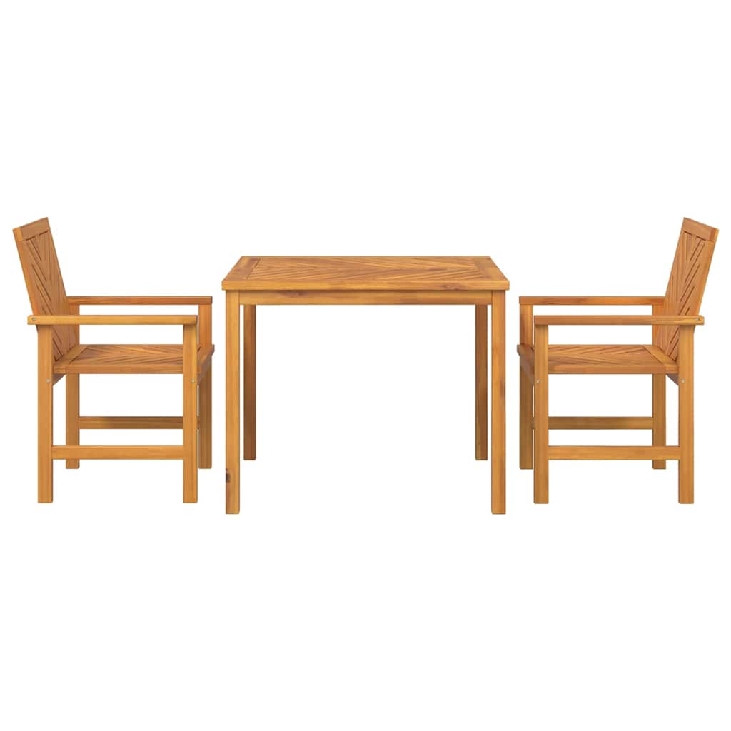 vidaXL Garten Essgruppe 3 pcs Braun Massivholz Akazie