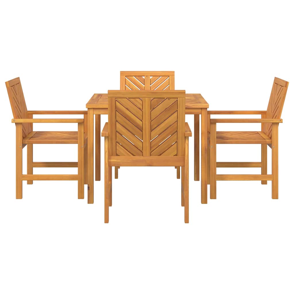 vidaXL Garten Essgruppe 5 pcs Braun Massivholz Akazie