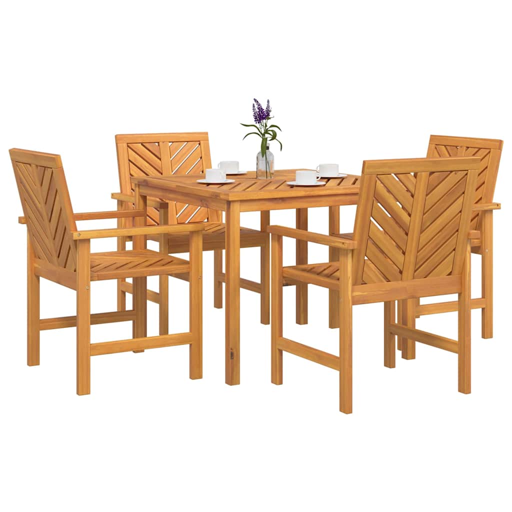vidaXL Garten Essgruppe 5 pcs Braun Massivholz Akazie