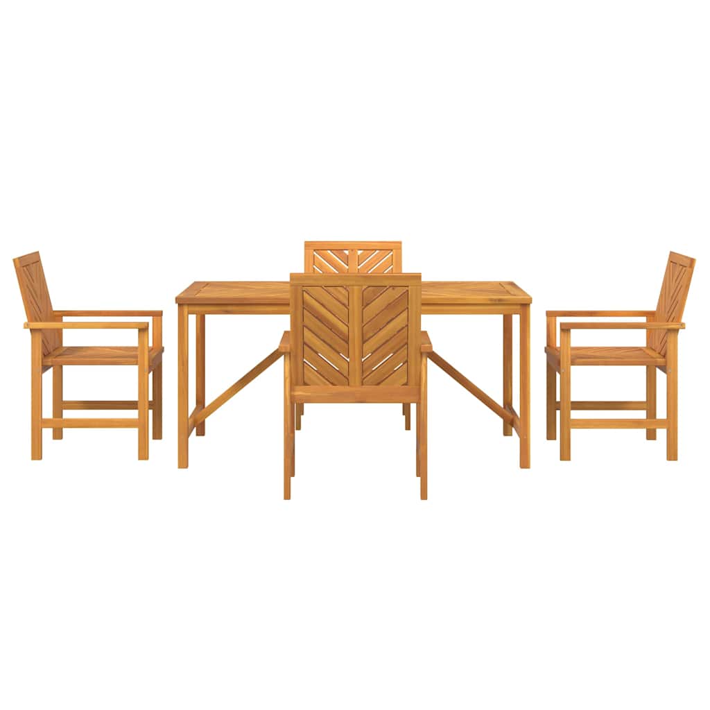 vidaXL Garten Essgruppe 5 pcs Braun Massivholz Akazie