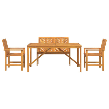 vidaXL Garten Essgruppe 4 pcs Braun Massivholz Akazie