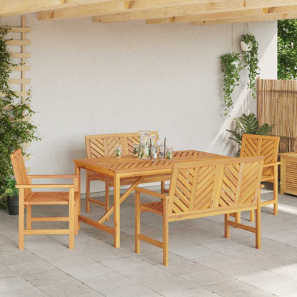 vidaXL Garten Essgruppe 5 pcs Braun Massivholz Akazie